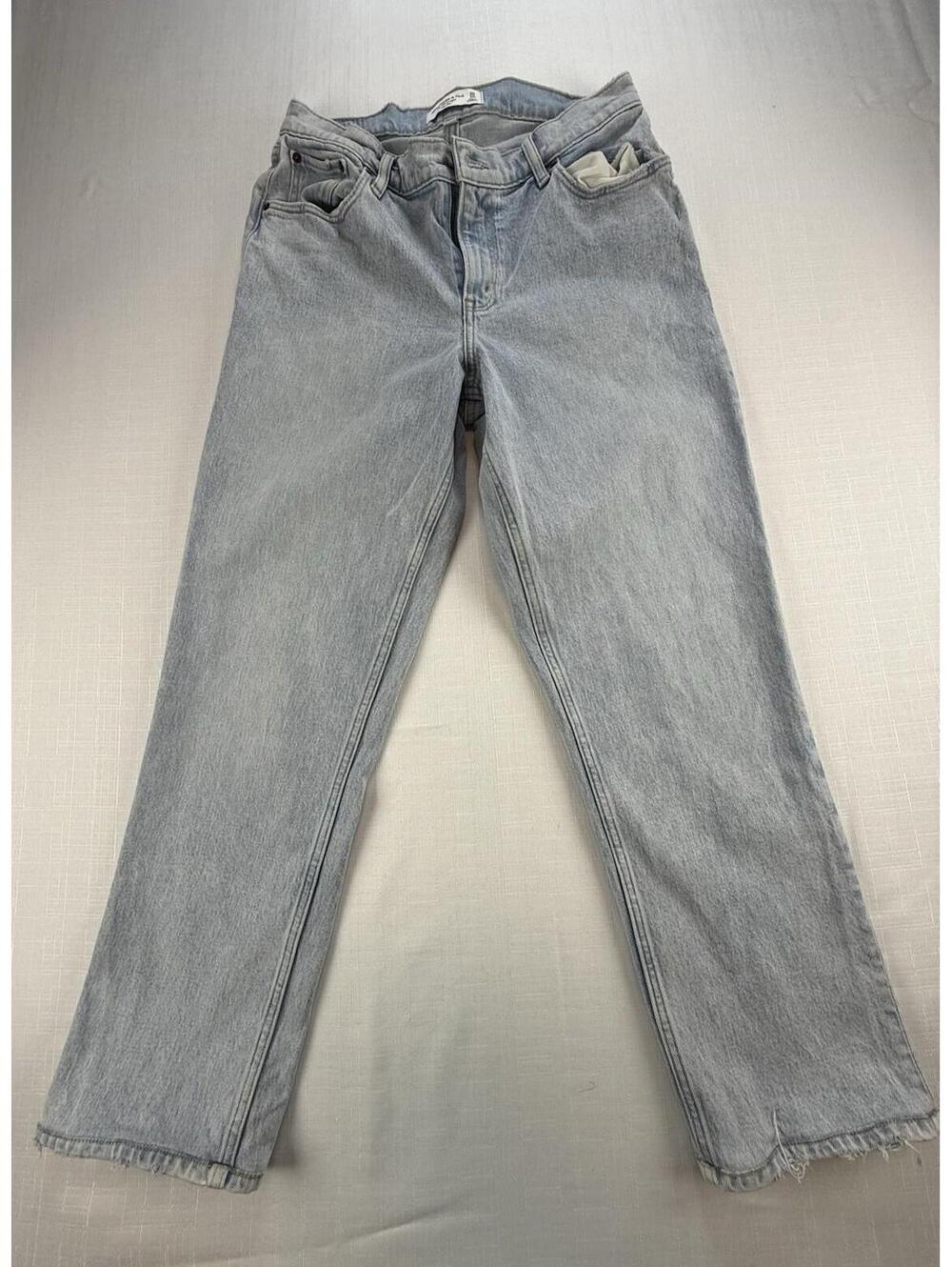 Abercrombie & Fitch 90s Straight Low Rise Jeans Womens Size 10R 30 Light Wash
